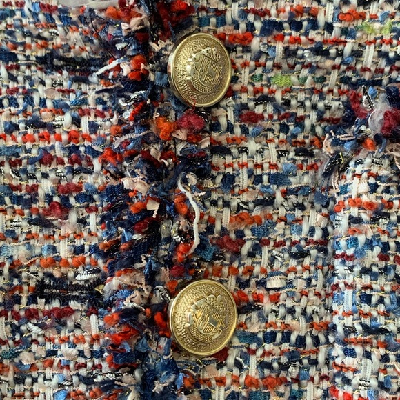 Zara tweed jacket with gold buttons Size XS - Picture 7 of 8